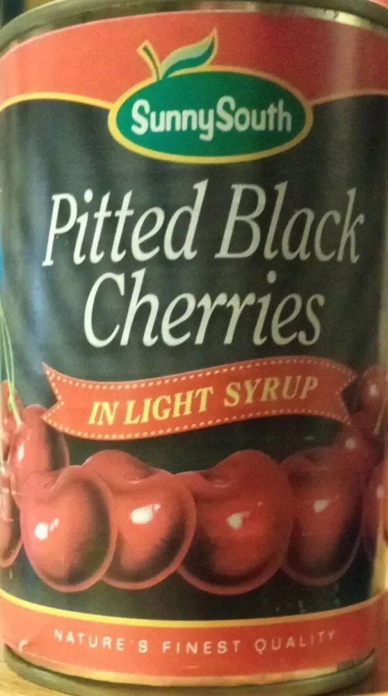 Pitted black cherries
