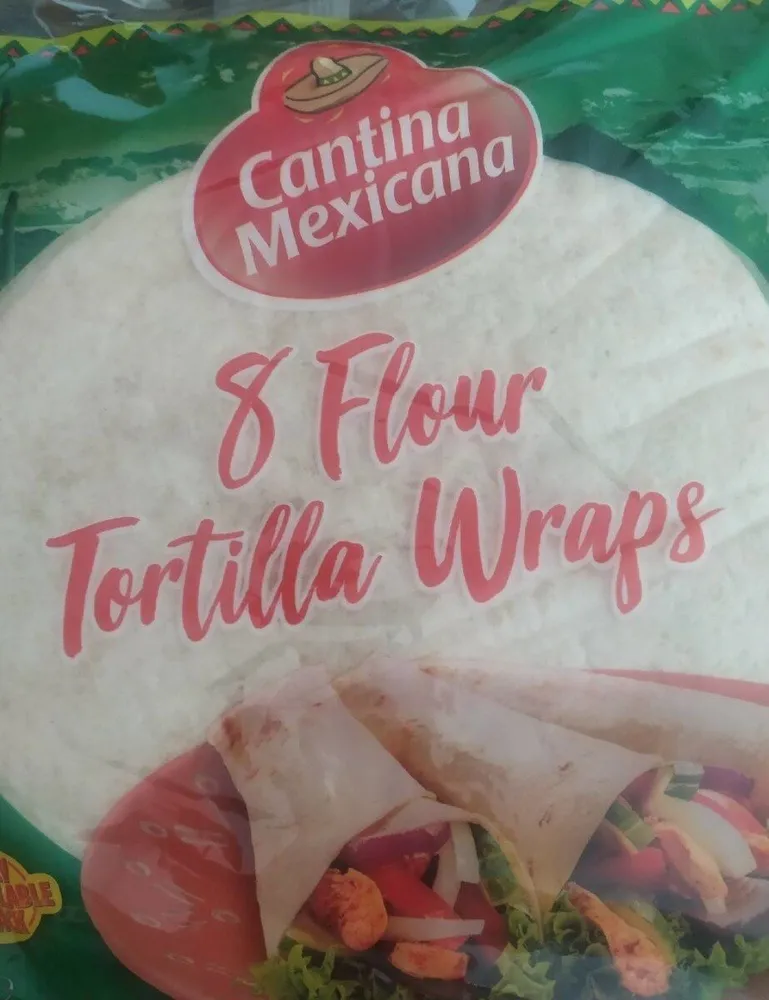 8 Flour Tortilla Wraps