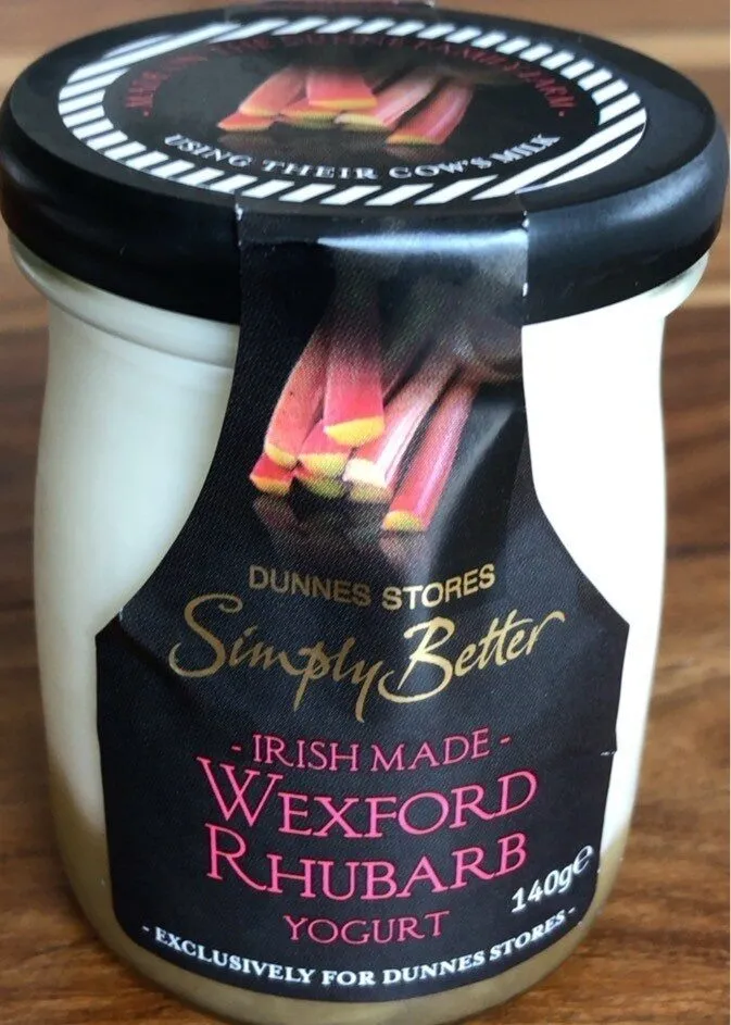 Irish made Wexford rhubarb yogurt