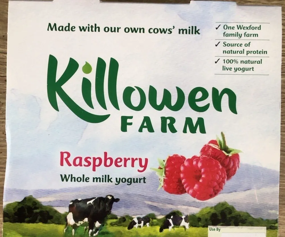 Raspberry whole milk yogurt