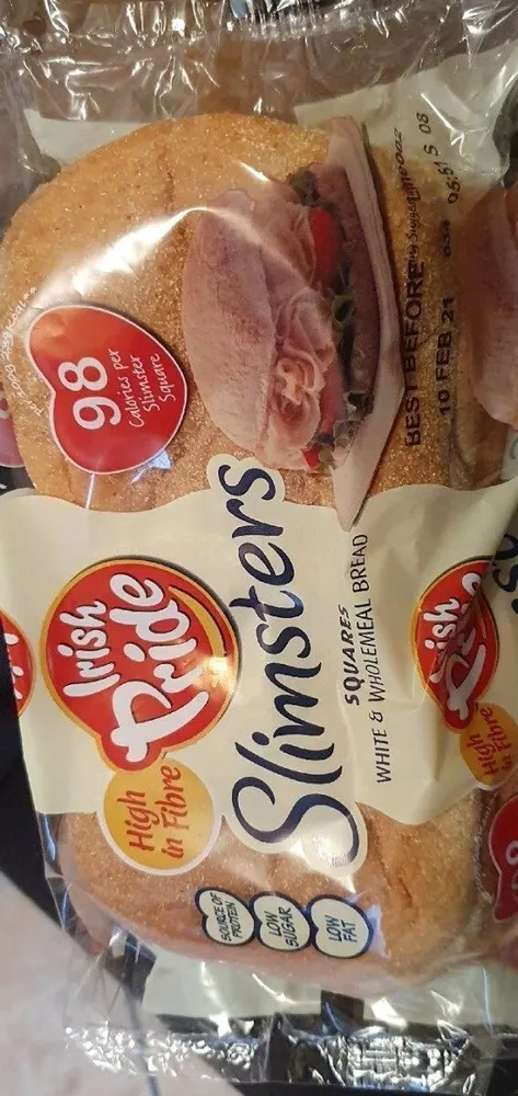 Slimsters Squares White & Wholemeal Bread