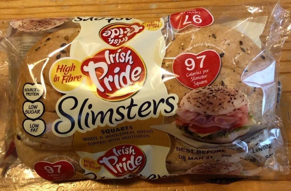 Slimsters Squares White & Wholemeal Bread topped with Multiseeds
