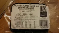 Chutes saumon fumé  bio origine Irlande