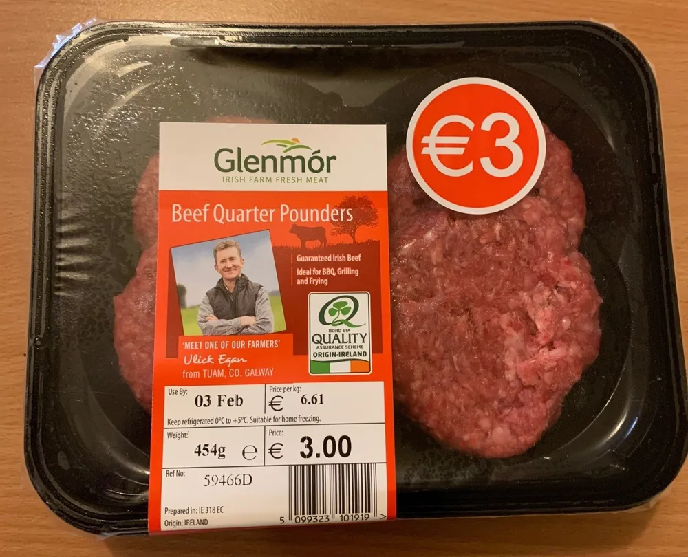 Beef quarter pounders