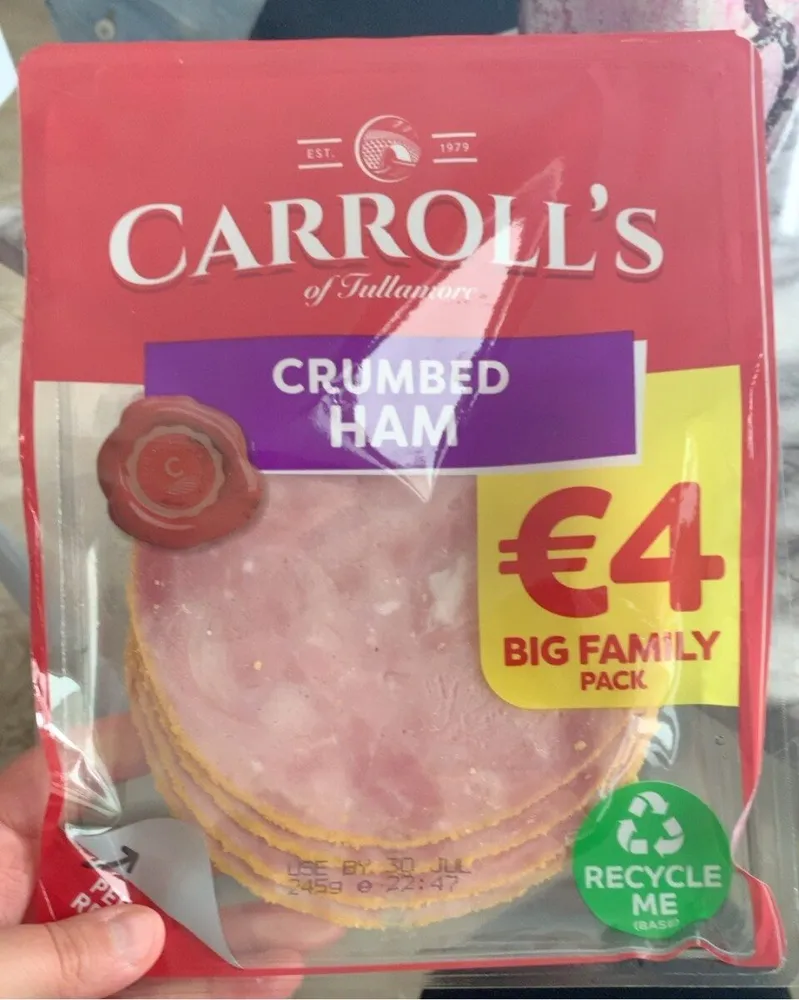 Crumbed ham