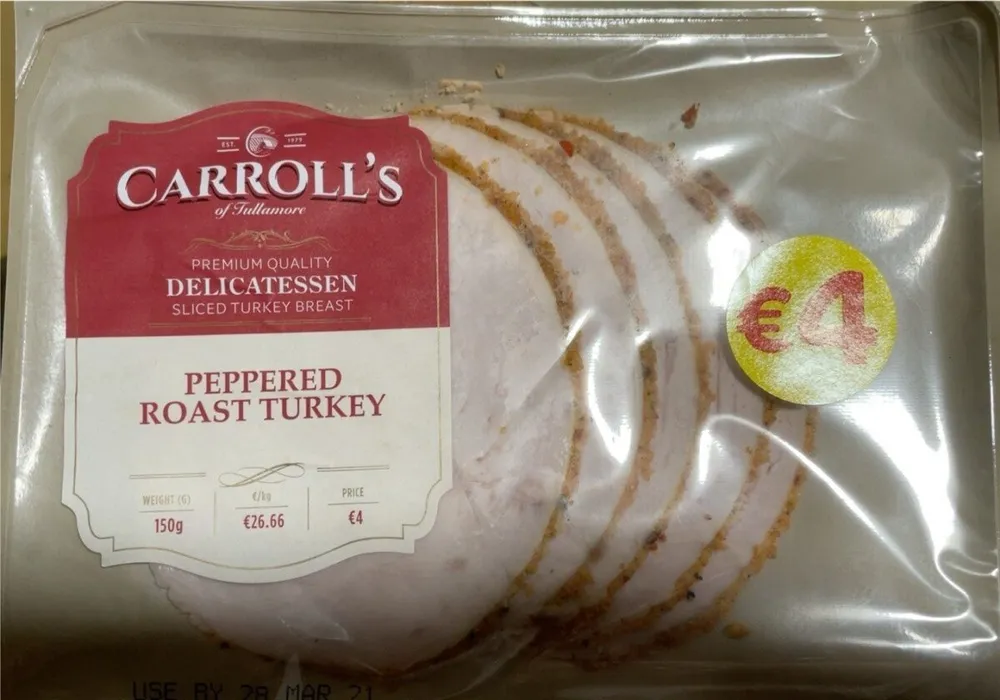 Peppered turkey breast