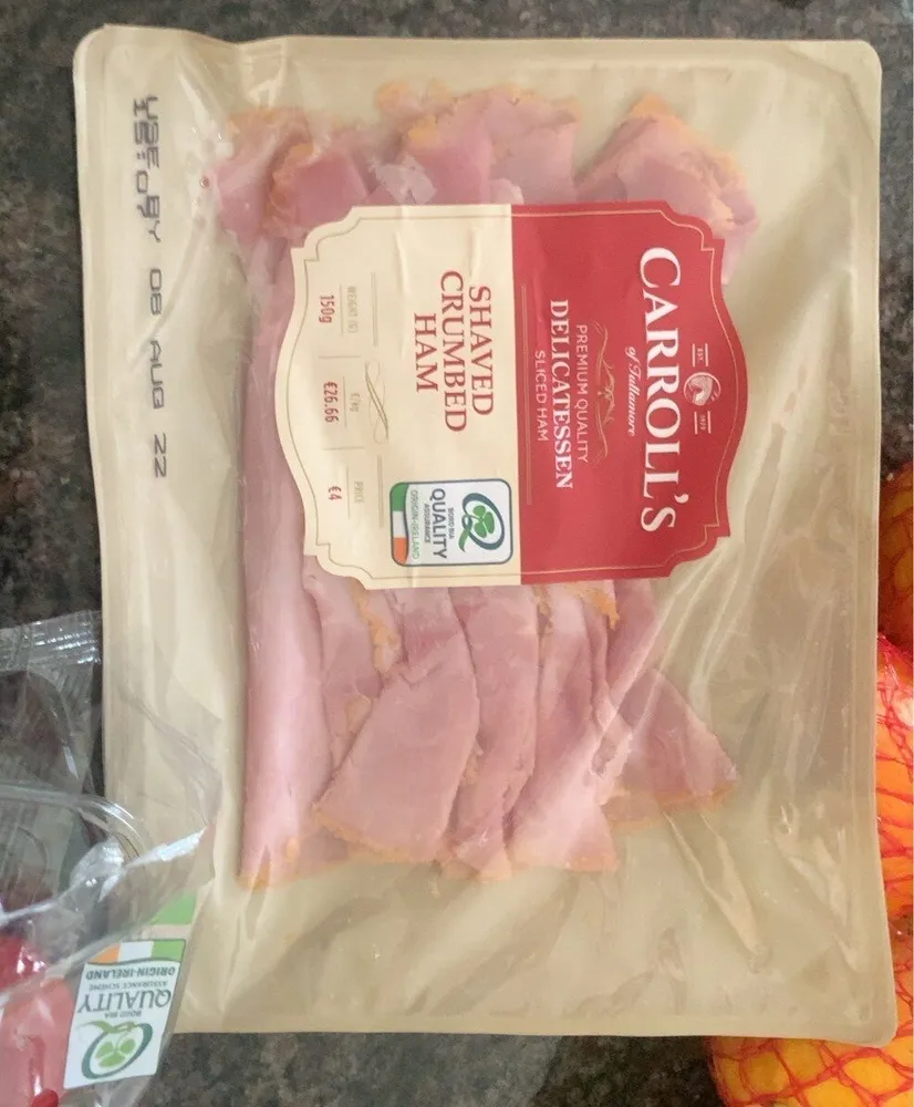 shaved crumbed ham