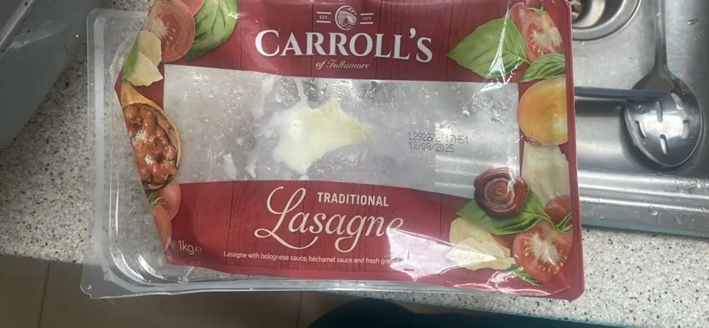 Carroll Cuisine Fresh Lasagne 1KG