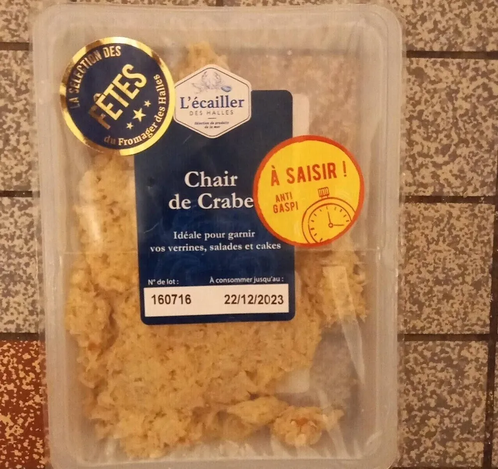 Chair de tourteau cuite