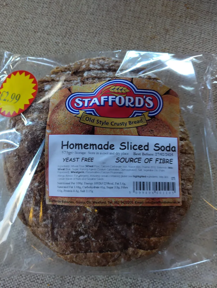 Homemade Sliced Soda Bread
