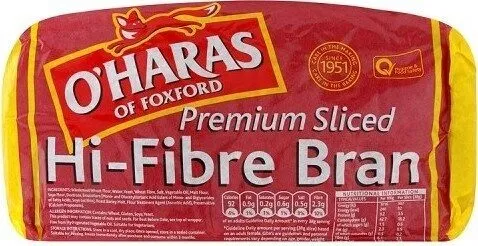 O'Haras of Foxford Premium Sliced Hi-Fibre Bran Bread