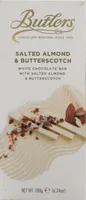 Salted almond and butterscotch white chocolate