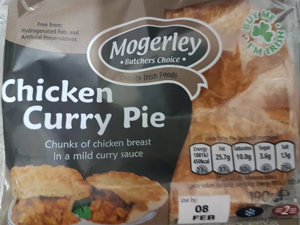 Chicken curry pie