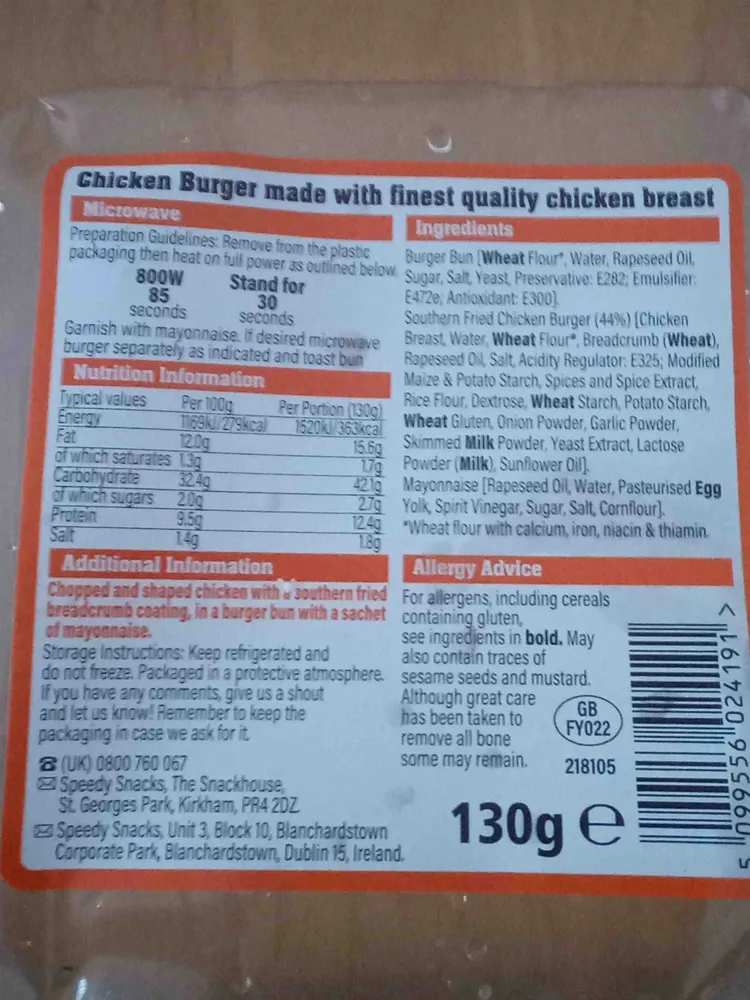 Chicken burger