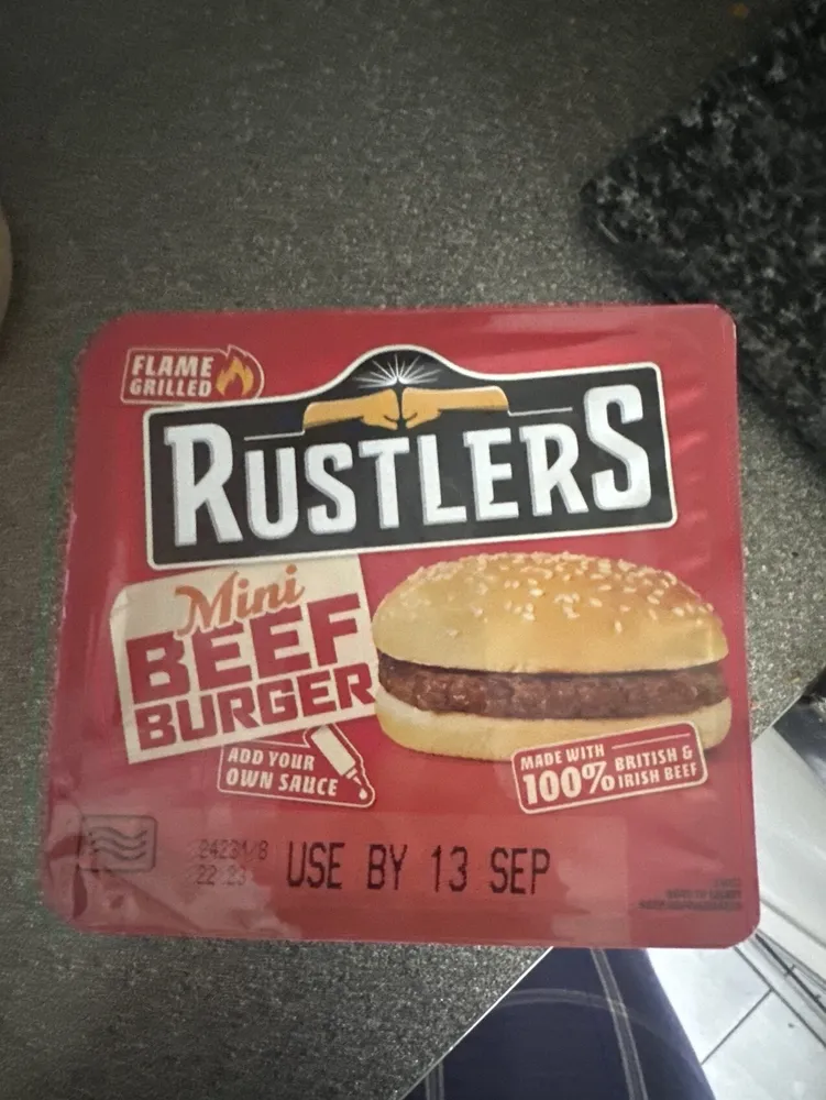 Rustlers mini beef burger