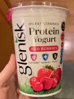 0% fat strained protein yogurt red berries