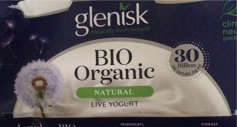 Bio organic live yogurt
