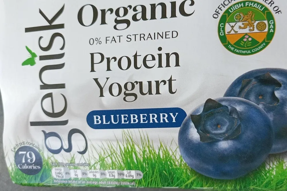 Blueberry organic protein yogurt