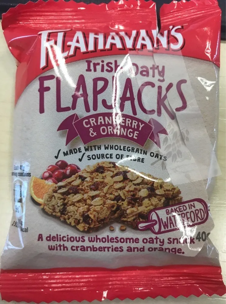 Irish Oaty Flapjacks Cranberry & Orange