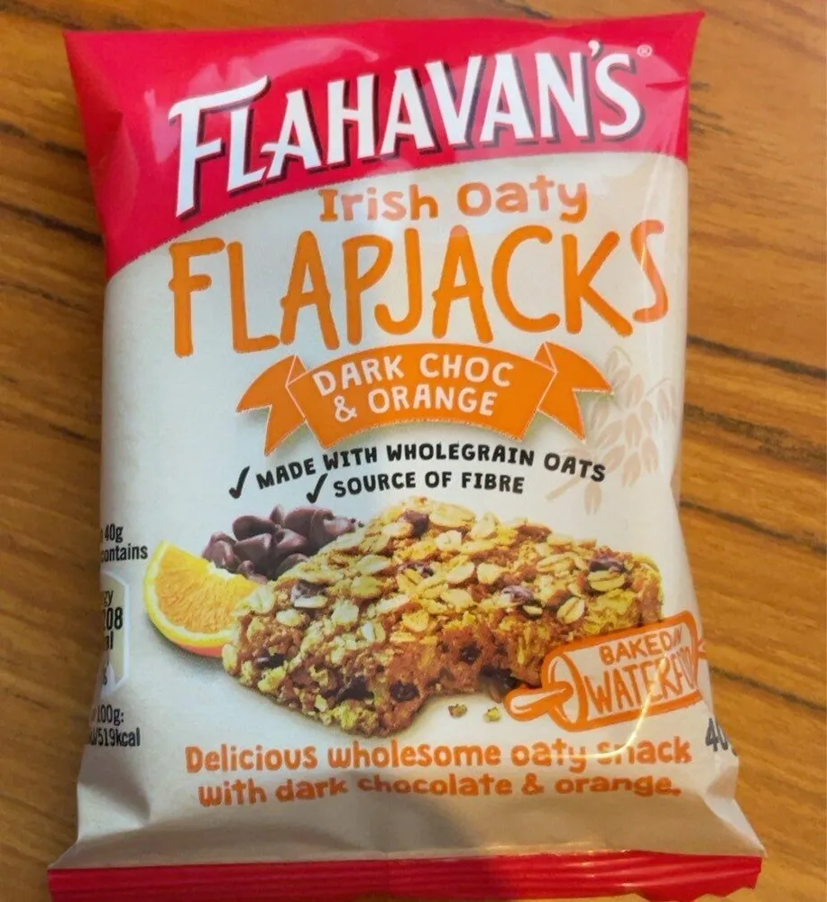 Irish Oaty Flapjacks Dark Choc & Orange