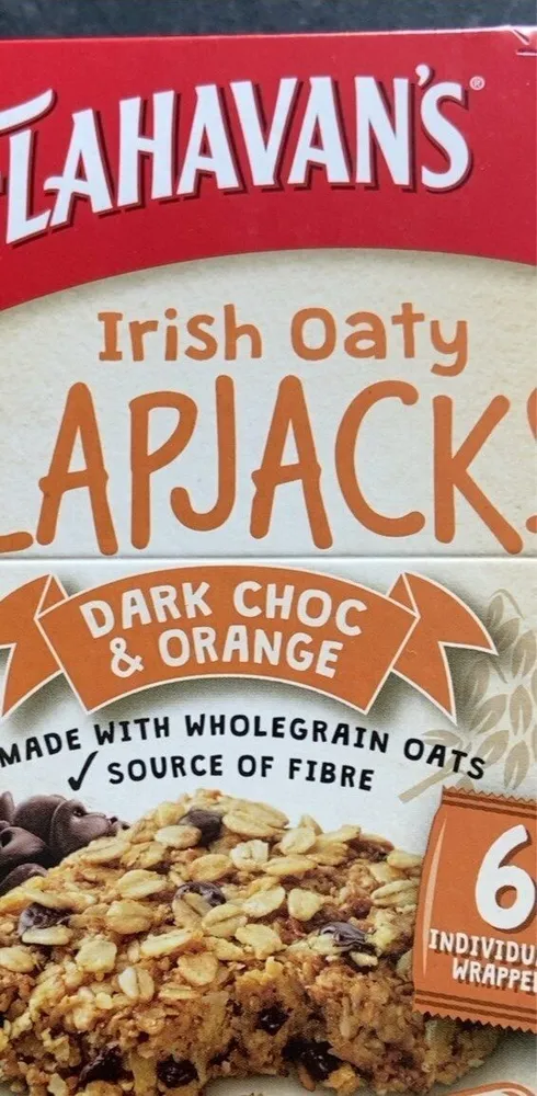 Irish Oaty Flapjacks: Dark choc & orange