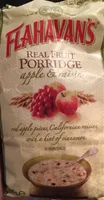 Flahavan's Real Fruit Porridge With Apples & Raisins, Whole Grain Oats, 21.16-Ounce Bags (pack Of 4)