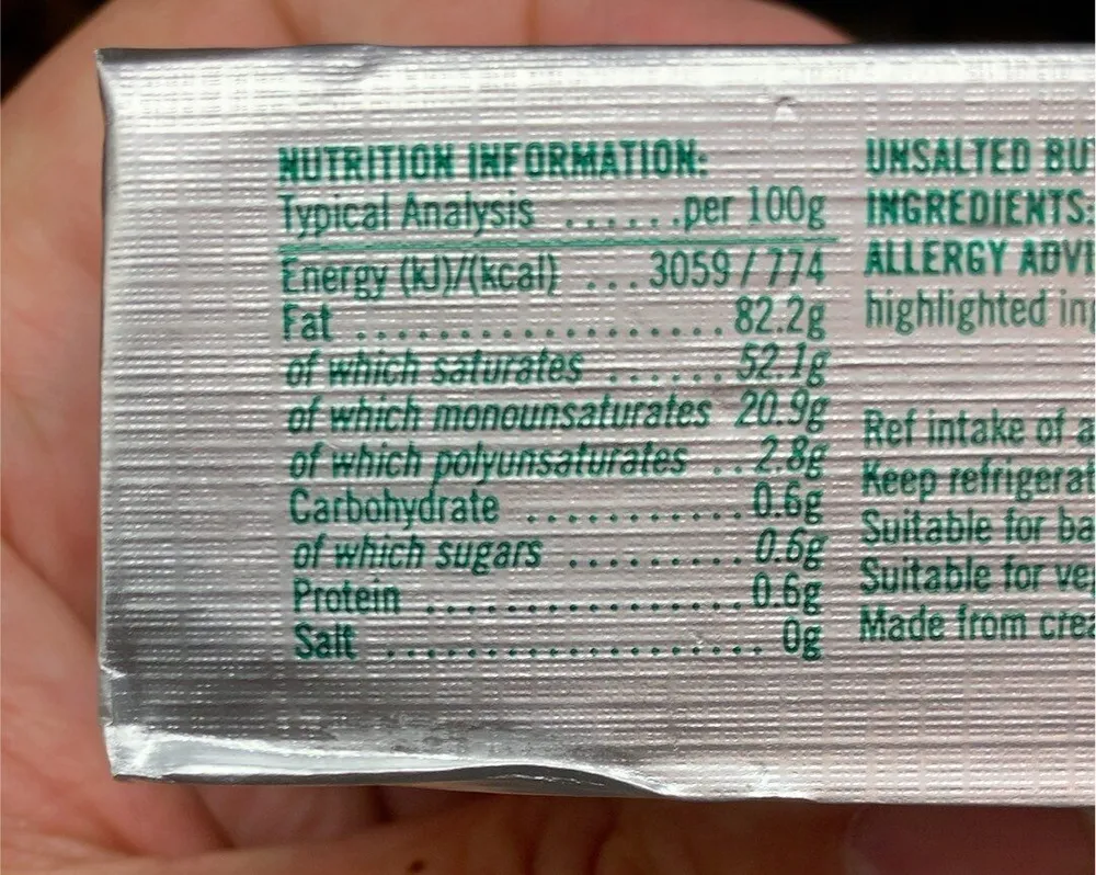 Unsalted butter