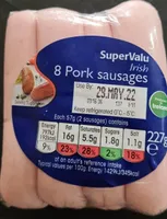 8 pork sausages