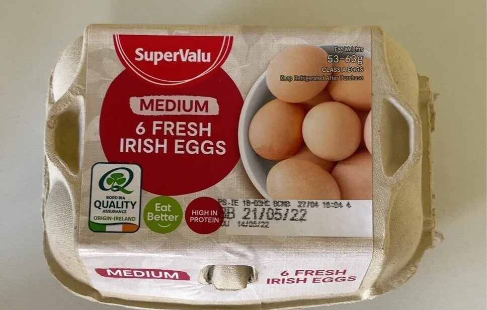 Medium 6 fresh irish eggs