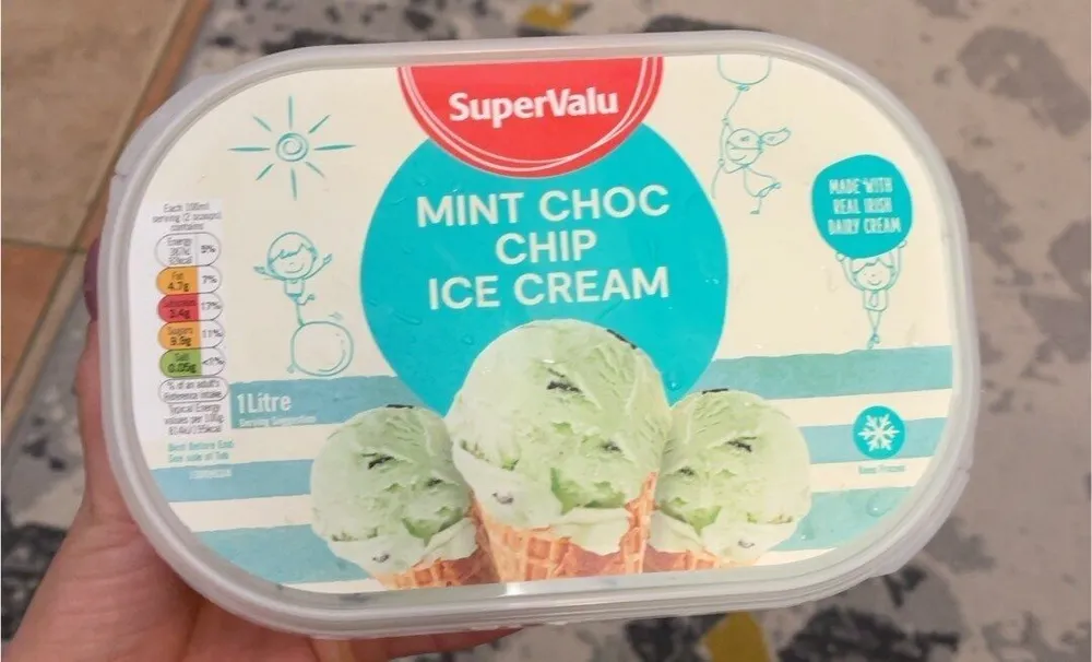 Mint choc chip ice cream