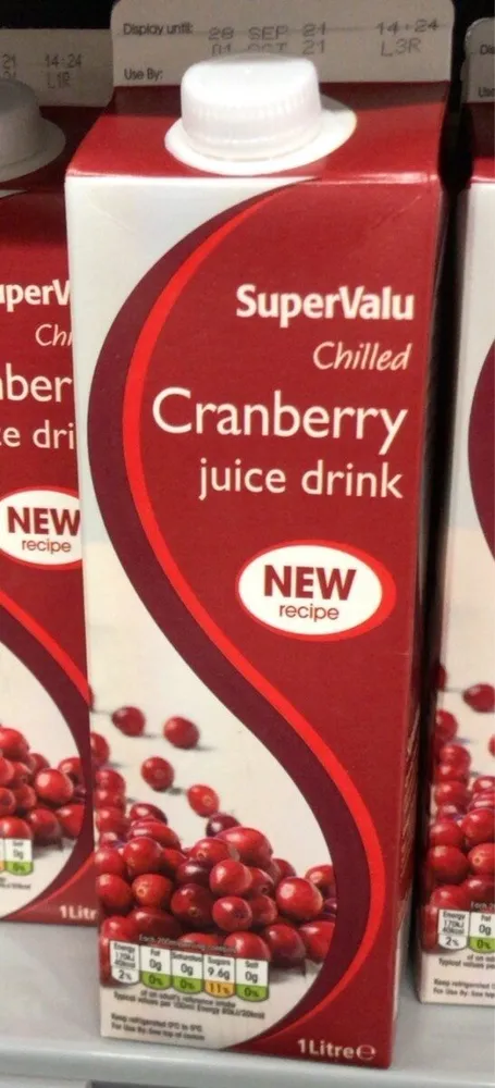 Chilled cranberry juice