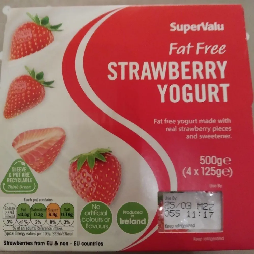 Fat free Strawberry yogurt