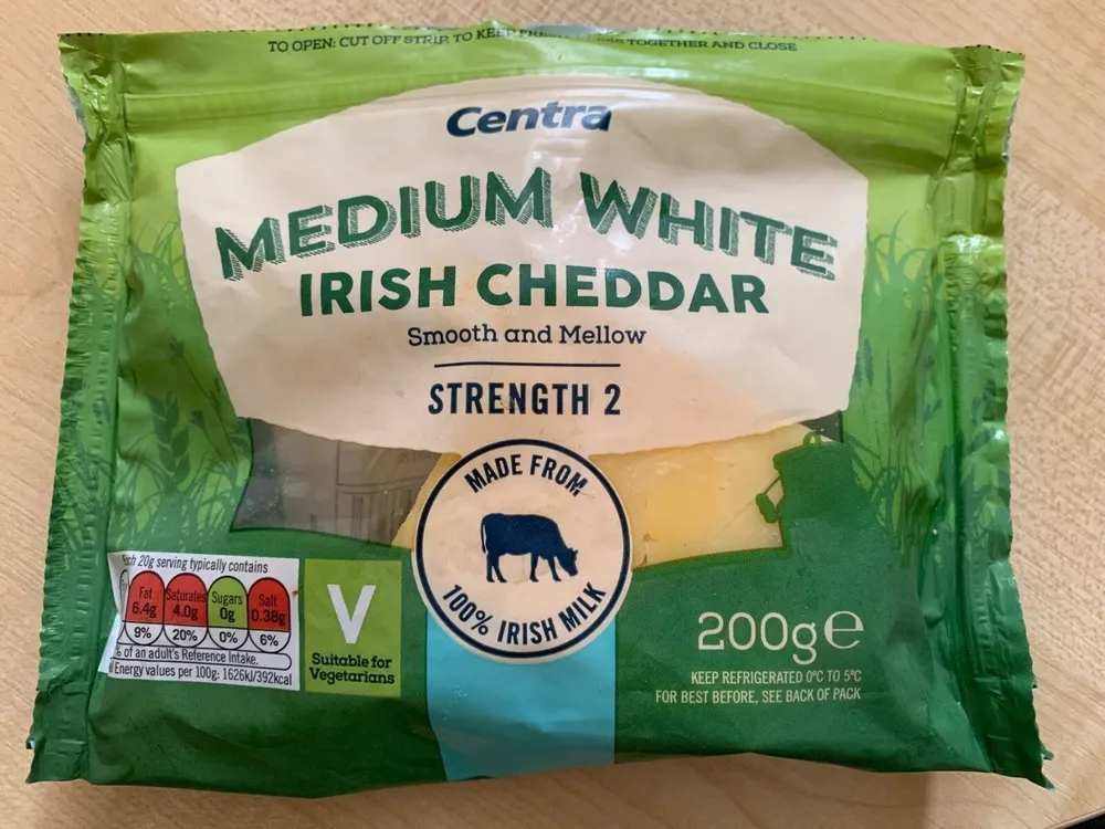 Medium White Irish Cheddar