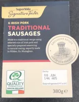 Irish pork sausaged