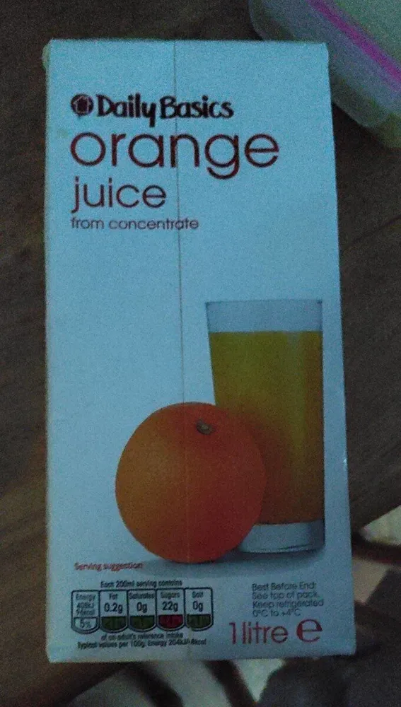 Orange Juice from concentrate