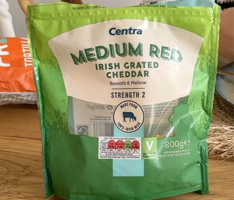 Medium red cheddar cheese