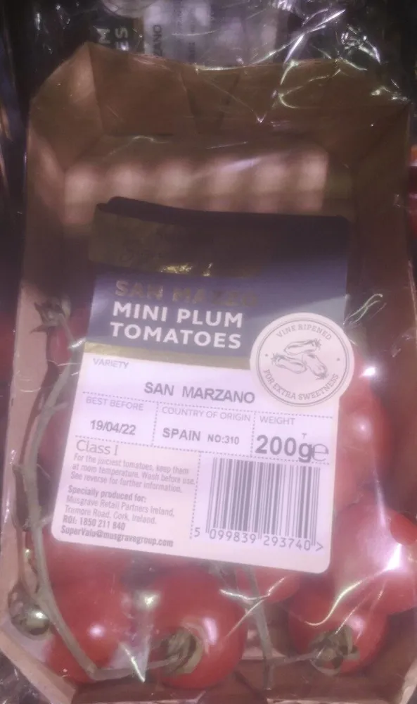 Mini plum tomatoes