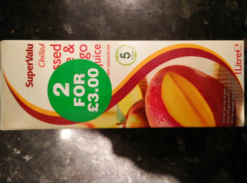 Pressed Apple and Mango juice