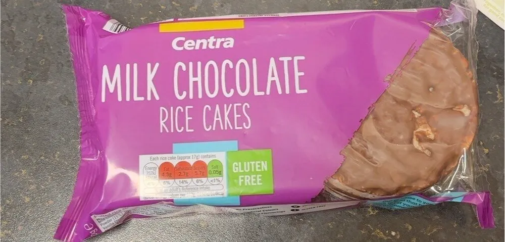 Milk choclate rice cakes