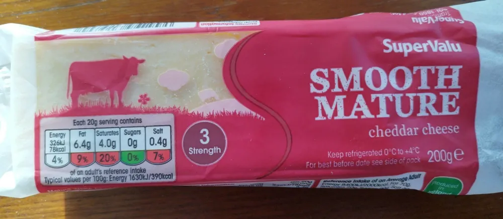 Smooth Mature cheddar cheese