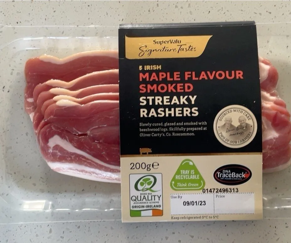 Maple Flavour Smoked Streaky Rashers