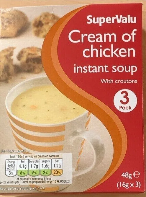 Cream of chicken soup sachet