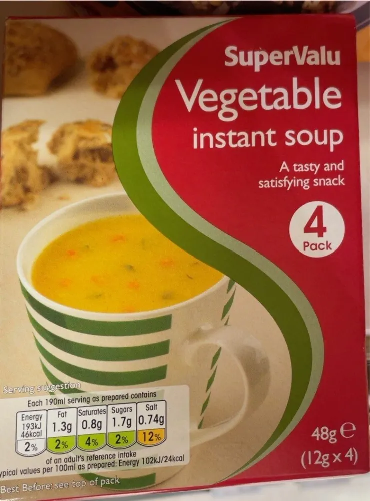 Vegetable instant soup