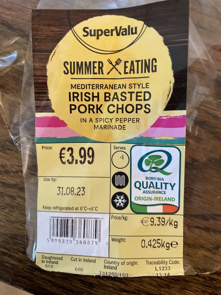 Irish Basted Pork Chops