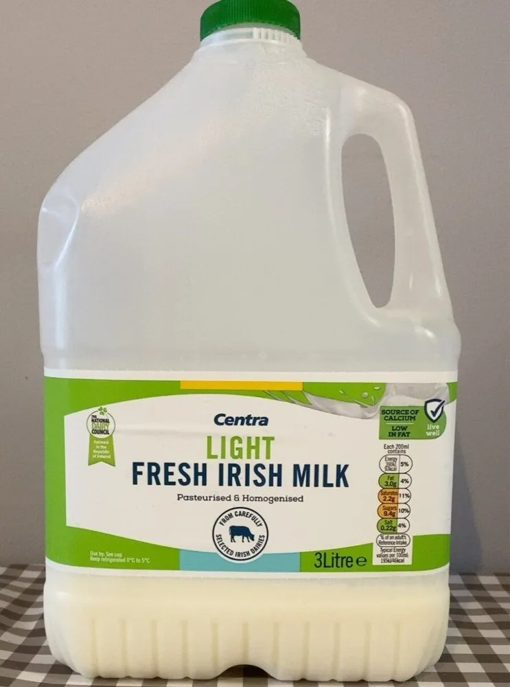 Light fresh irish milk