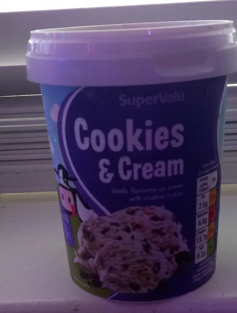 Cookies and cream ice cream
