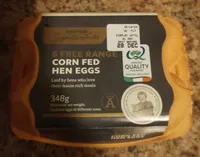 6 Free range corn-fed hen eggs