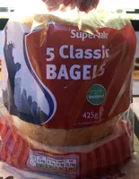 SuperValu Classic Plain Bagels 5 Pack