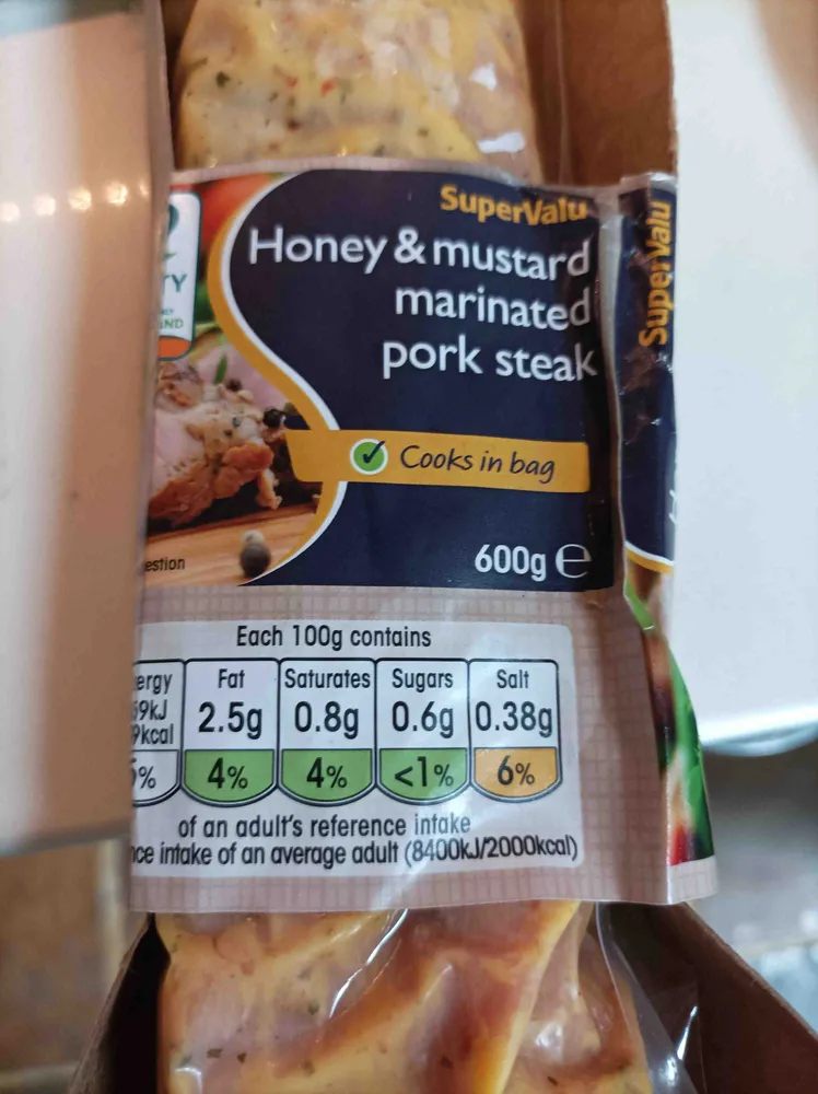 Honey mustard Pork Steak