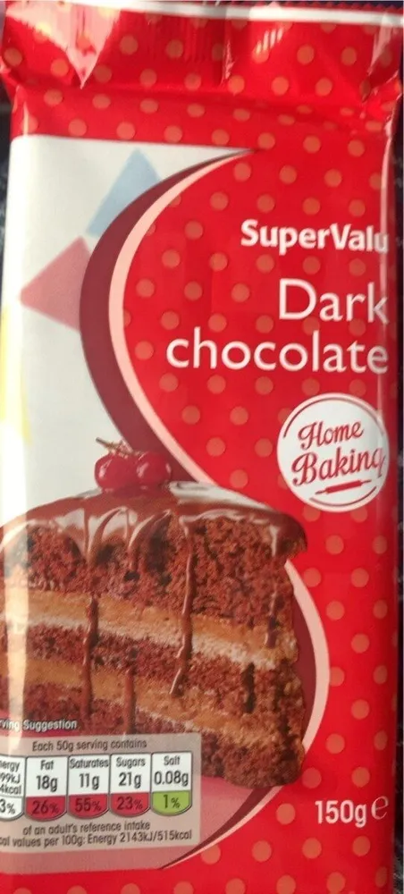 SV Cooking Bar Dark Chocolate 150g